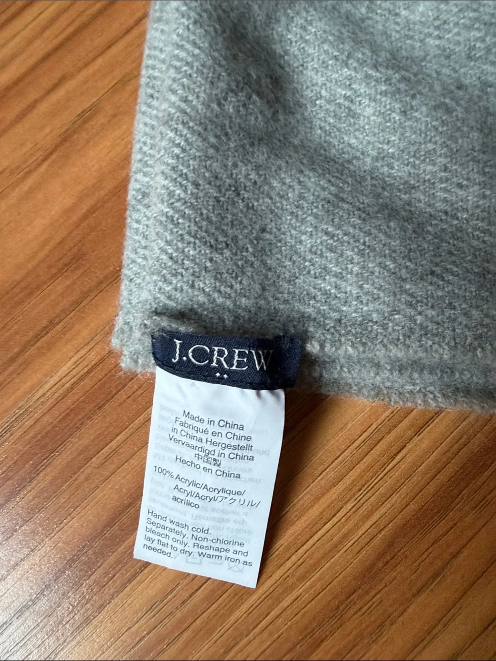 J. Crew Soft Light Gray Striped poncho Shawl with Fringe